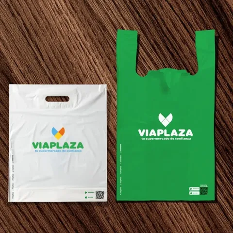Bolsa de plástico resistente personalizado con logo — VSArte