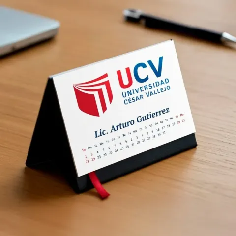 Calendario de escritorio personalizado con logo — VSArte