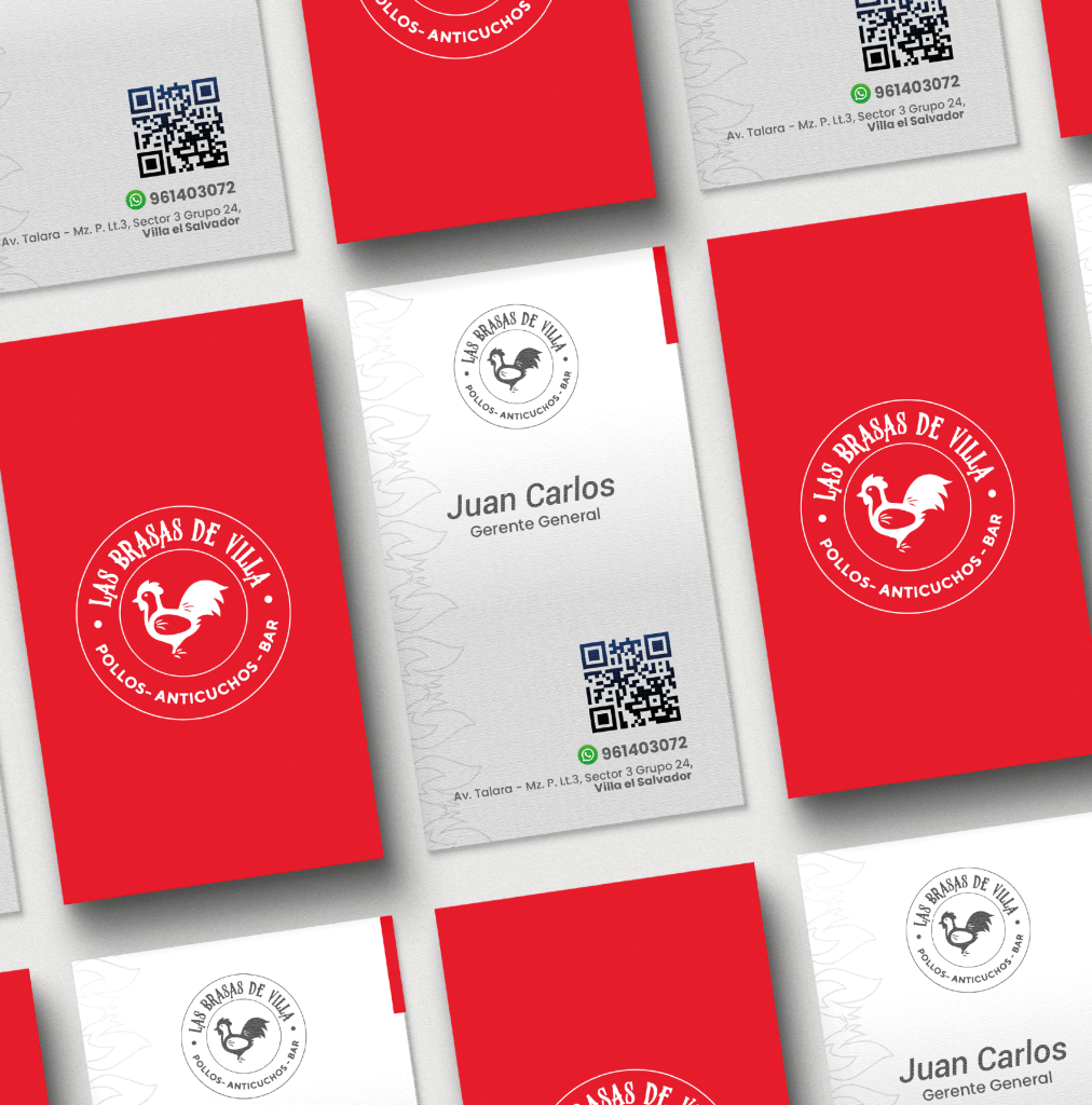 Tarjetas personales con diseño profesional y branding corporativo.