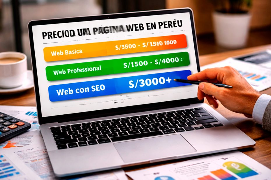 precios de páginas web en Perú comparando web básica, profesional y web con SEO para negocios